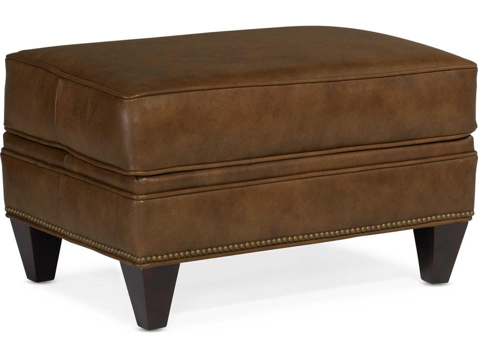 Carrado Stationary Ottoman Sable Brown Leather 8-Way Tie
