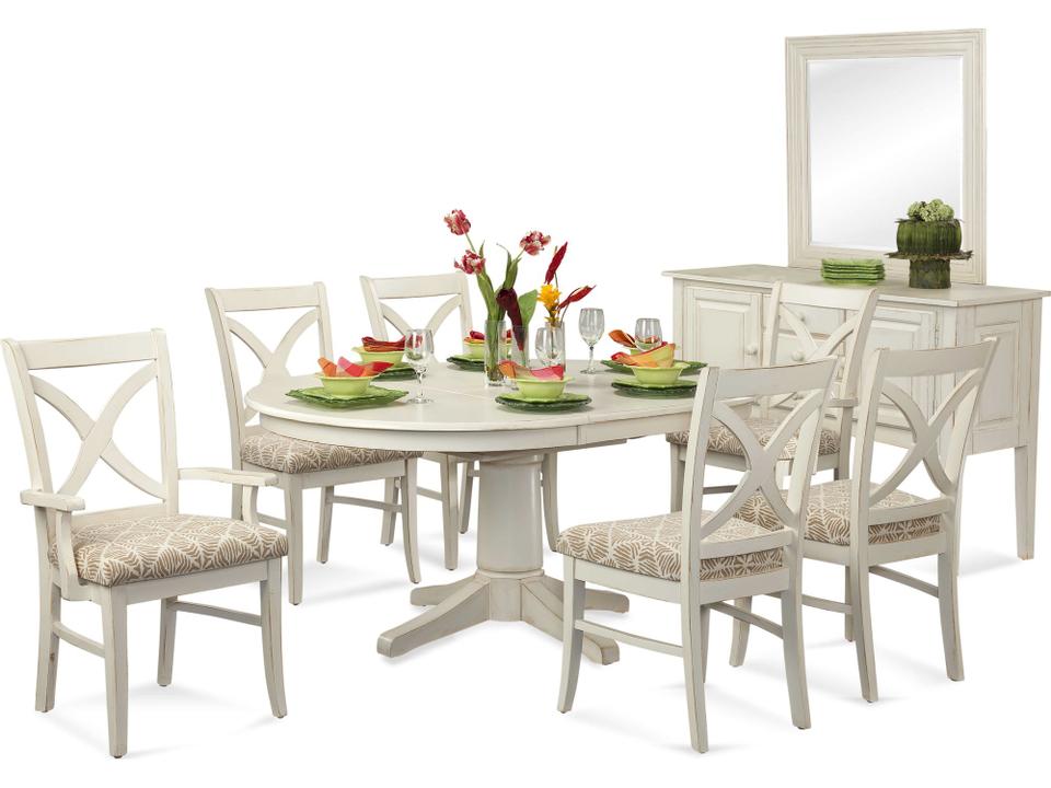 Hues Rubberwood Dining Room Set