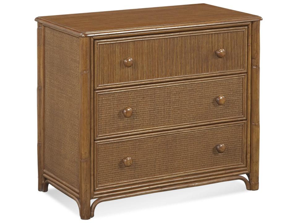 Summer Retreat 3-Drawer Rattan and Hardwood Dresser