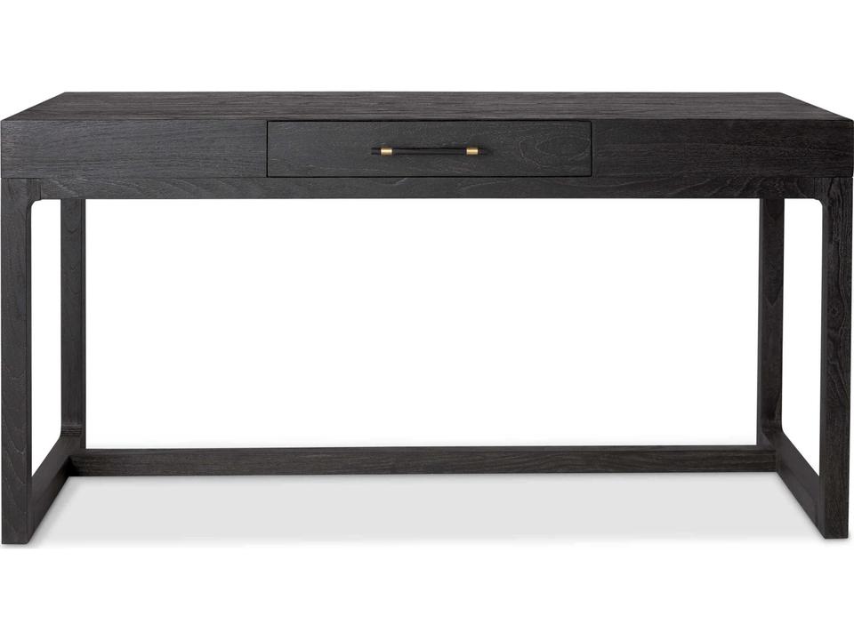 Asher Mink Brown Teak Wood Secretary Desk