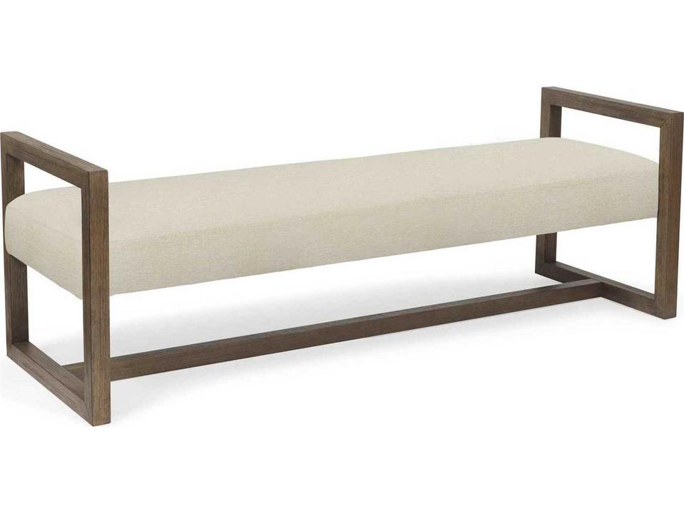 Wilson Bench 66-Inch Solid Teak and Crypton Performance Fabric