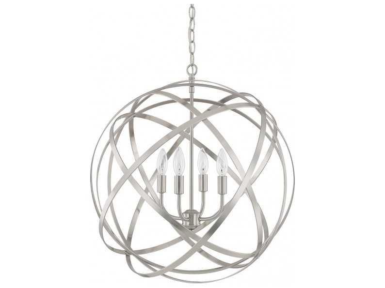 Axis 4-Light Orb Pendant Light in Brushed Nickel
