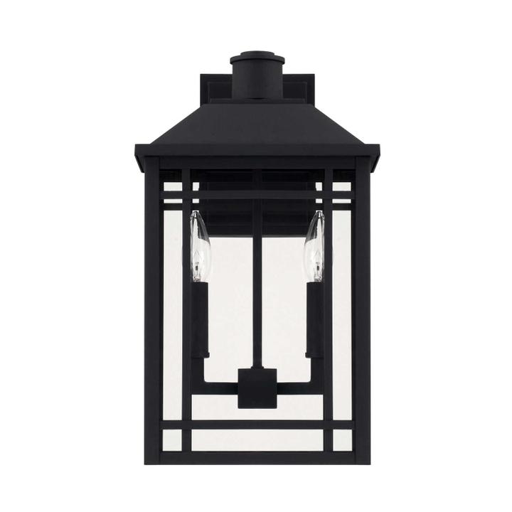 Braden 2-Light Outdoor Wall Lantern in Black
