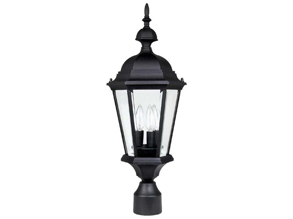Carriage House 3-Light Outdoor Post Light in Black