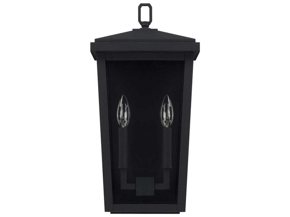 Donnelly 2-Light Outdoor Wall Lantern in Black