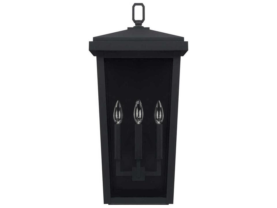 Donnelly 24-Inch 3-Light Outdoor Wall Lantern in Black