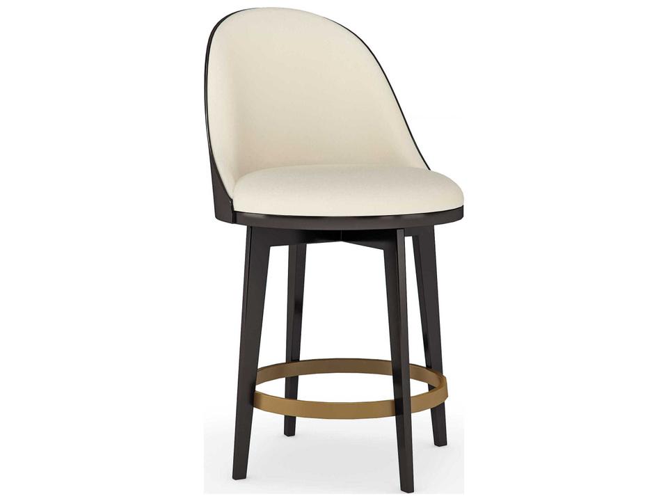 Classic Another Round Swivel Counter Stool in Dark Chocolate and Champagne Gold