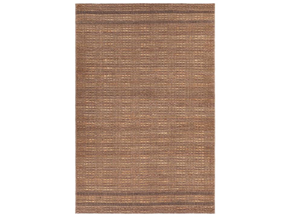 Agnes Hand-Woven Jute and Cotton Striped Area Rug in Natural Multi