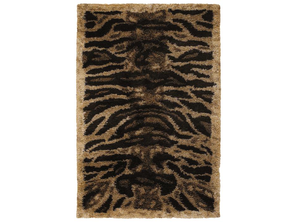 Amazon AMA-5603 Hand-Woven Wool Blend Area Rug with Tiger Print