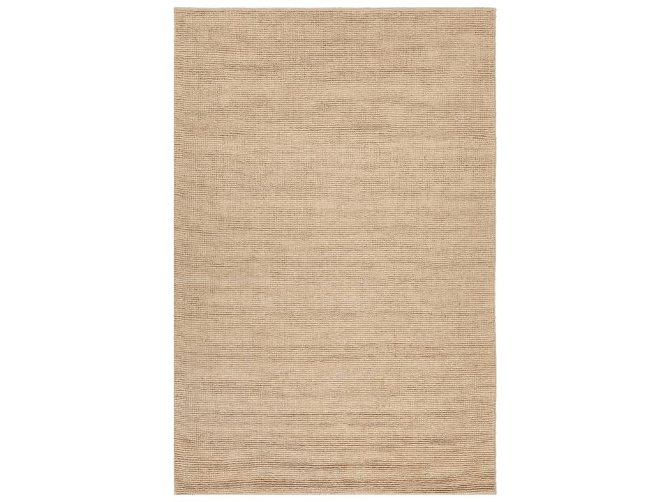 Amco Hand-Woven 100% Jute Area Rug in Natural Beige with Low 0.25-Inch Pile