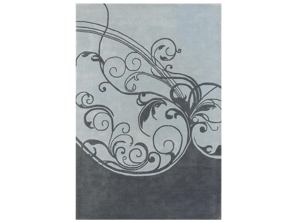 Aschera Hand Tufted New Zealand Wool Area Rug in Light and Dark Grey