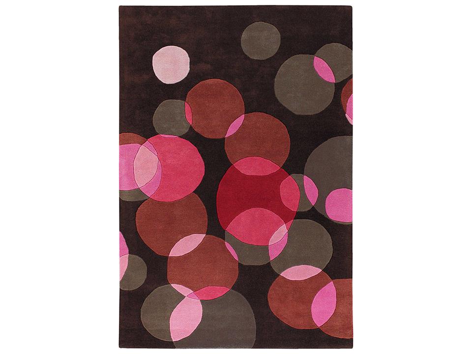 Avalisa Abstract Brown Hand Tufted Wool Area Rug with Cotton Backing