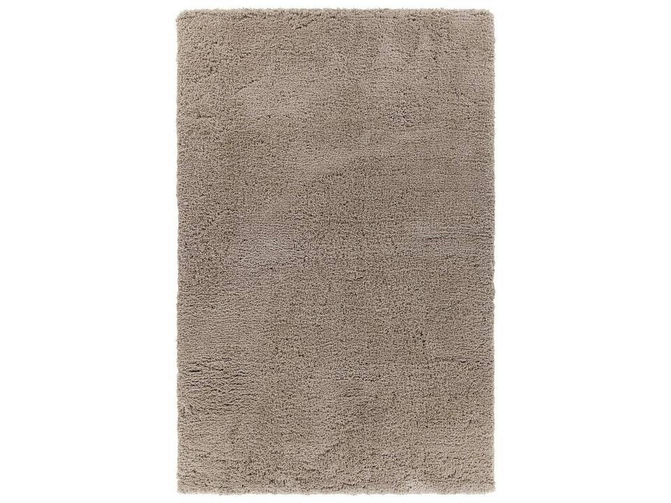 Bella Hand Woven Polyester Shag Area Rug in Tan