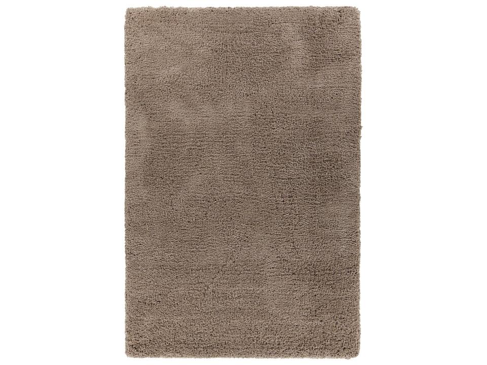 Bella Hand-Woven Polyester Shag Area Rug in Taupe
