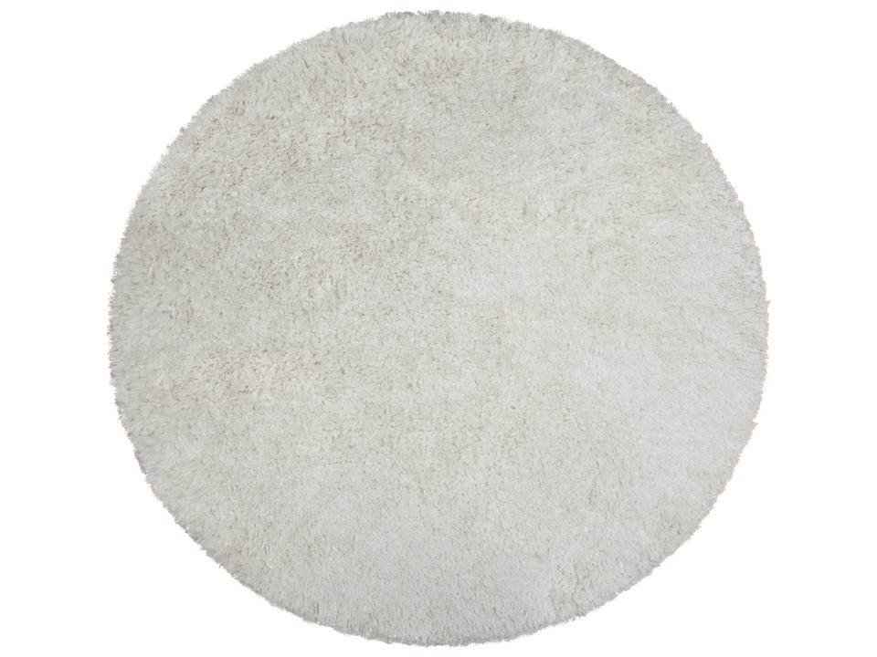Diano Round Shag Area Rug in White 93 Inch Diameter