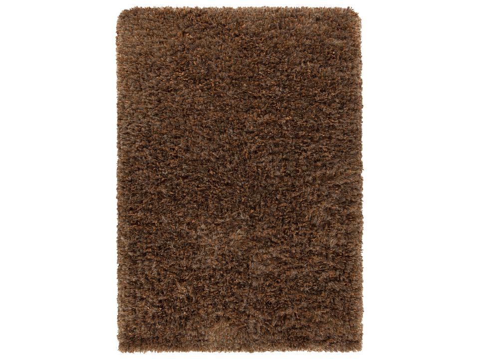 Diano Hand-Woven Shag Polyester Area Rug in Brown
