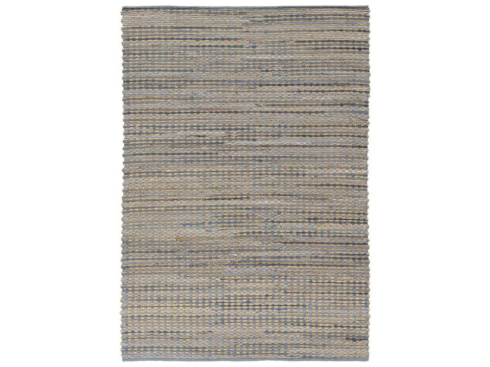 Easton Flatweave Area Rug in Jute Cotton Foil and Leather
