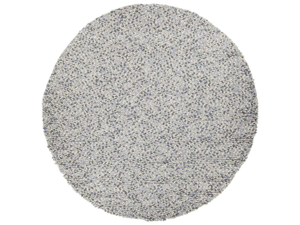 Gems Hand-Woven Wool Cotton Blend Area Rug Grey Multi