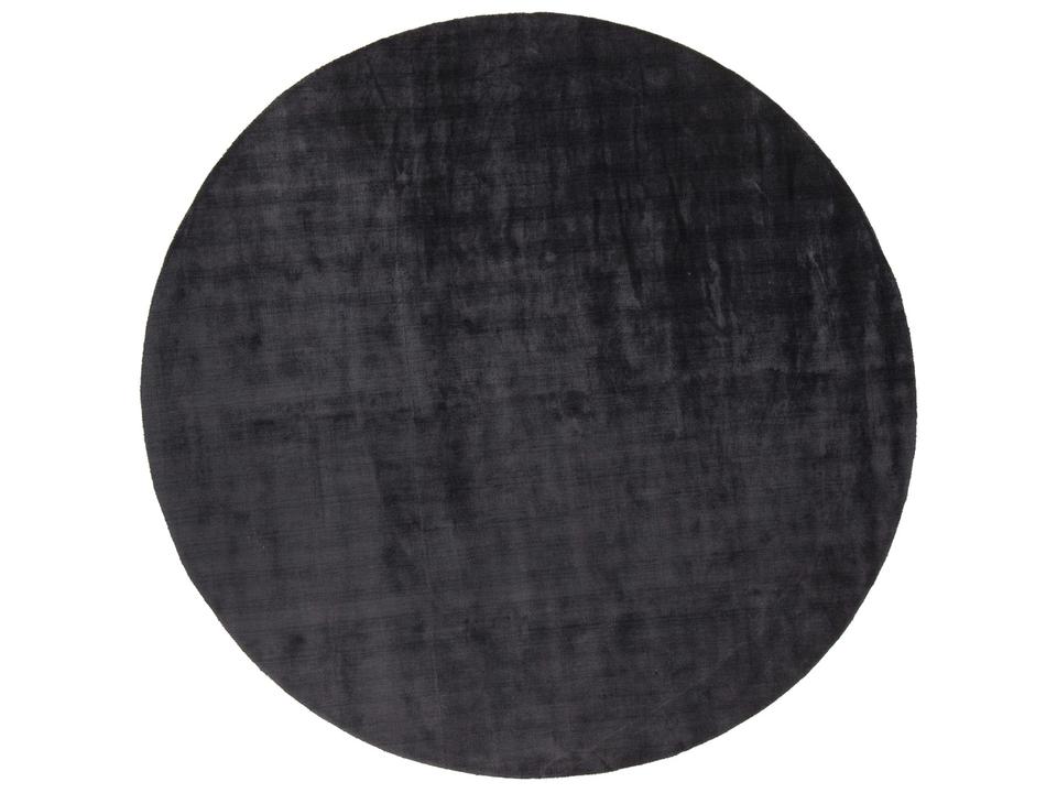 Gloria 93-Inch Round Hand-Woven Viscose Area Rug in Charcoal Grey