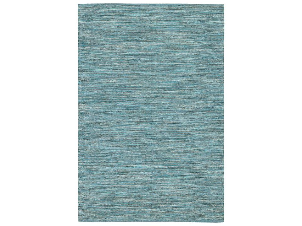 Area Rug India Collection Hand Woven Blue Cotton