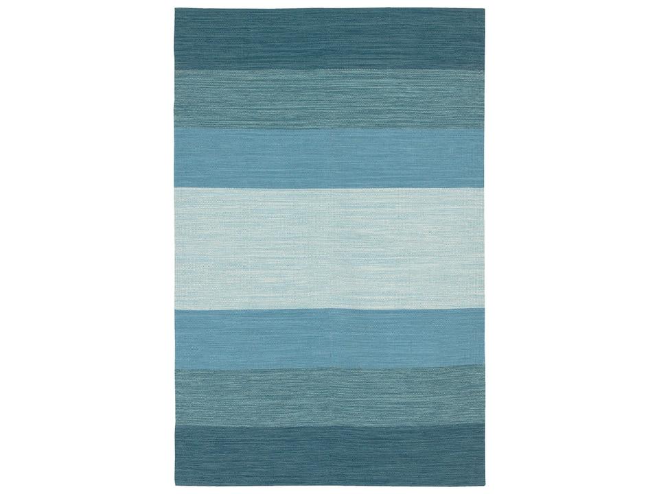 India Hand-Woven Striped Cotton Area Rug in Multi-Color