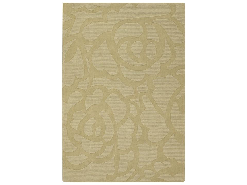 Jaipur Floral Hand-Tufted Wool Area Rug in Gold