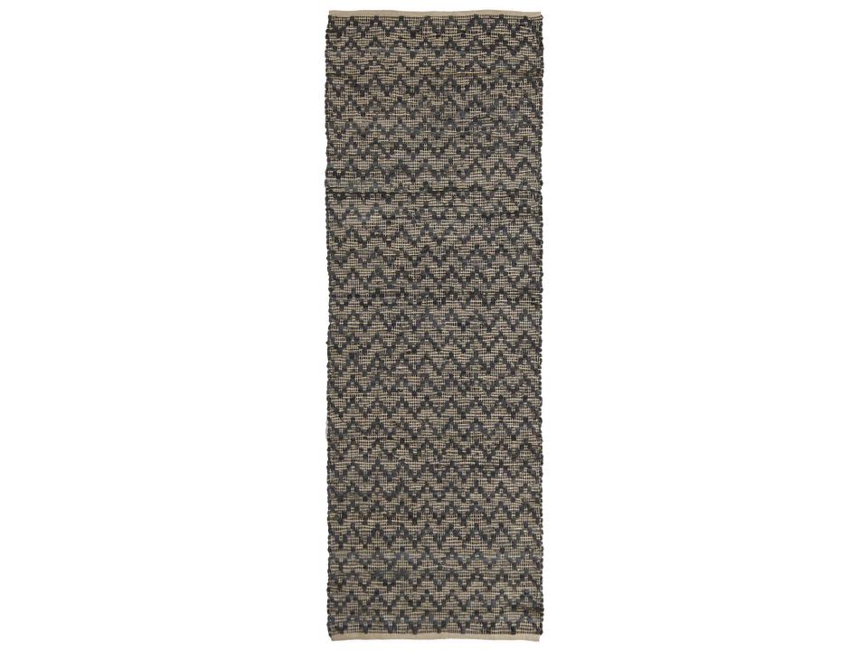 Jazz Chevron Runner Rug in Tan and Grey