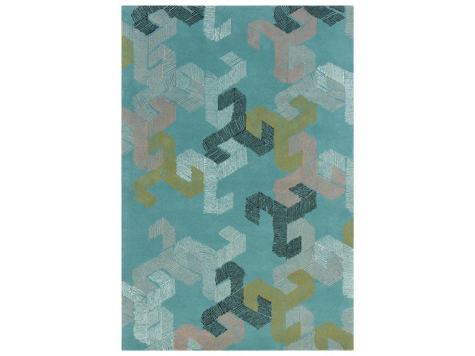 Jessica Swift Geometric Hand Tufted Wool Area Rug in Plush Pile
