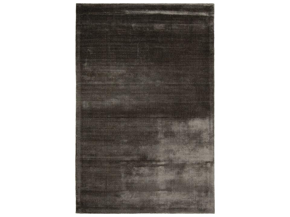 Libra Hand-Woven Art Silk Area Rug in Silver Grey