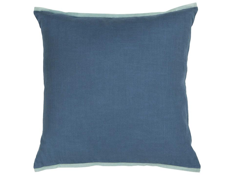 Handmade Blue Cotton Throw Pillow