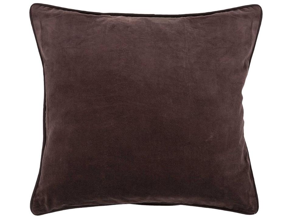 CUS28001 Cotton Velvet Handmade Cushion in Brown