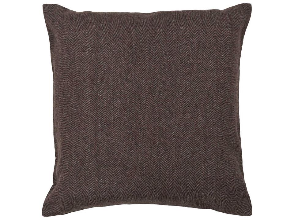CUS-28002 Handmade Wool Throw Pillow in Brown 18x18