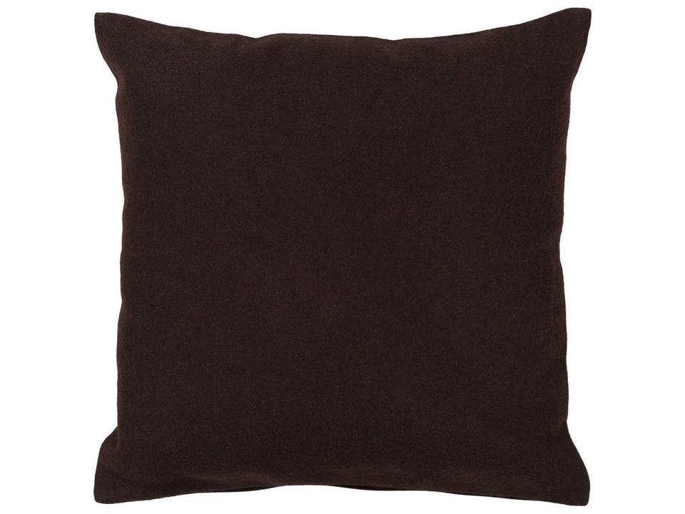 CUS28003 Wool Handmade Accent Pillow in Brown 18x18