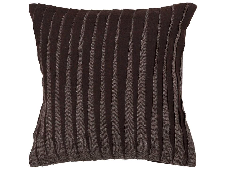 CUS-28004 Handmade Wool Blend Accent Pillow in Brown 22 Inch