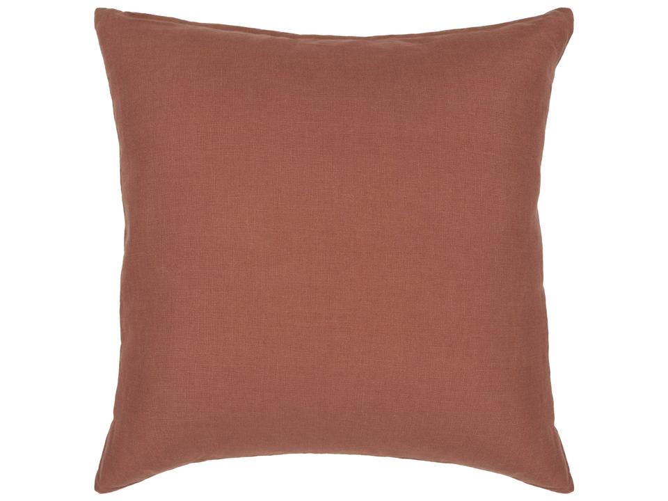 Pillows Collection Handmade Rust Linen Throw Pillow