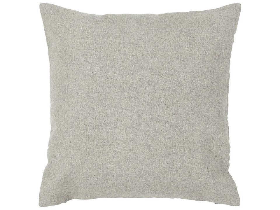 Wool Handmade Square Accent Pillow Grey 18 x 18 Inch