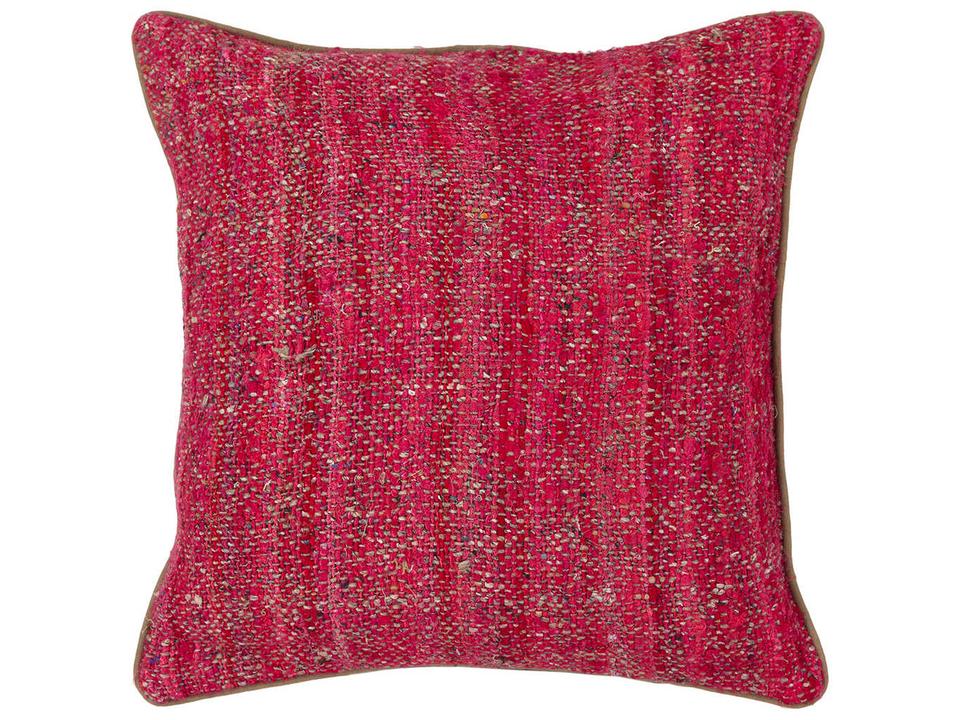 Handmade Silk Textured Red Decorative Pillow