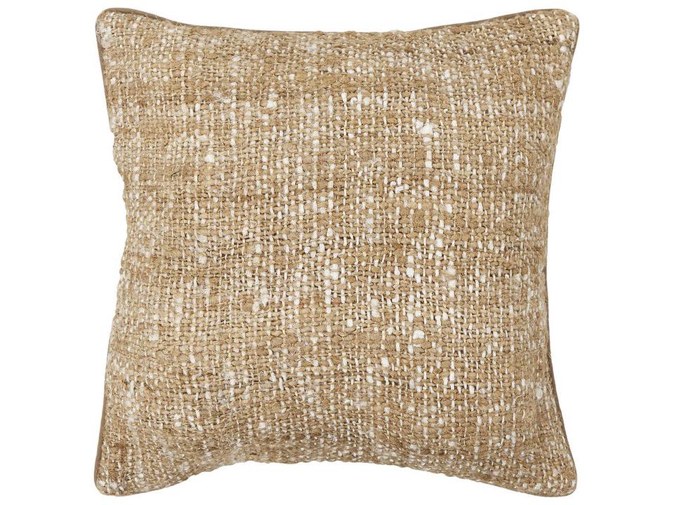 CUS-28017 Handmade Silk Textured Accent Pillow in White Natural