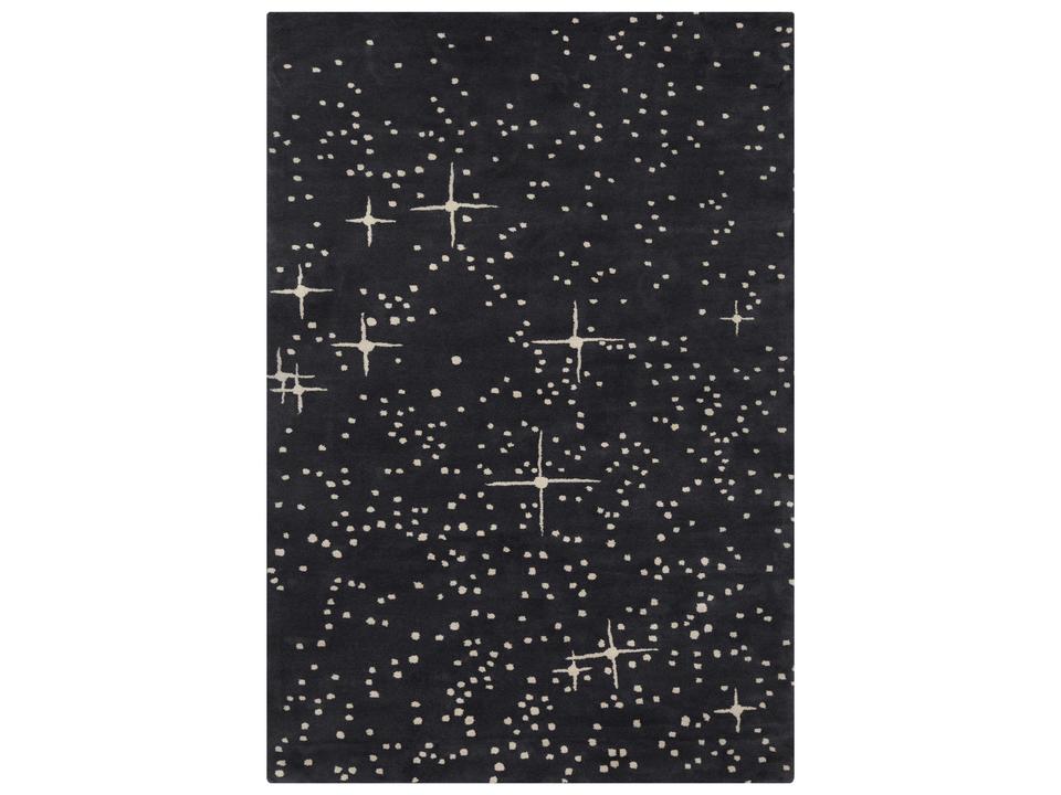 Stella Hand-Tufted Wool Area Rug in Black and Ivory