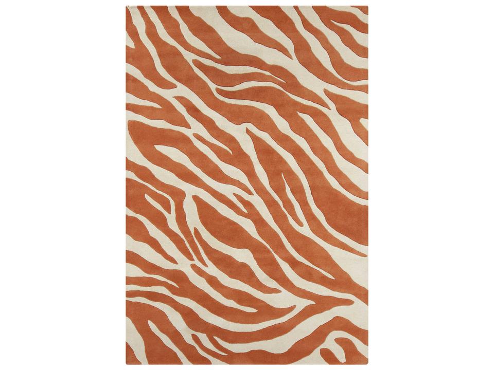 Stella STE-52180 Hand-Tufted Wool Area Rug in Orange and White
