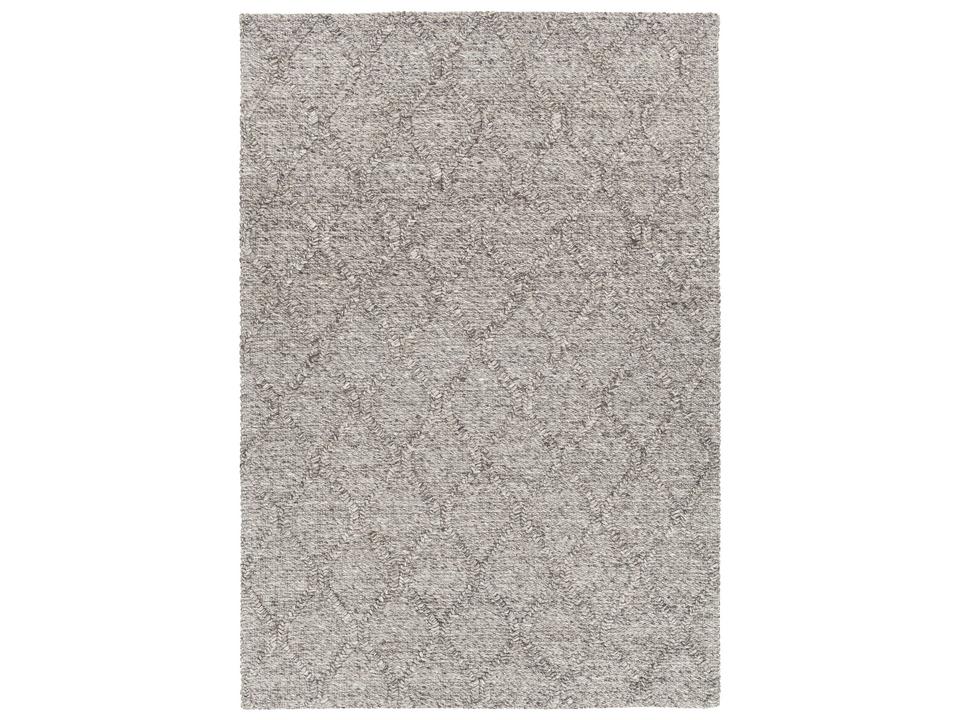 Sujan Hand-Woven Wool and Viscose Area Rug in Charcoal