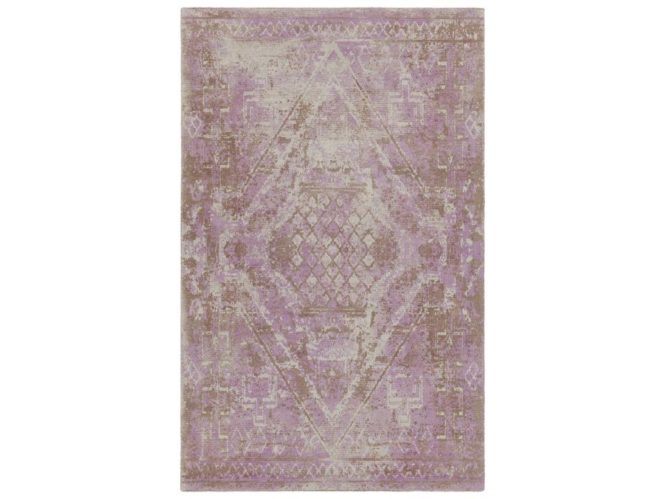 Tayla Geometric Hand Tufted Wool Area Rug in Pink Brown and Beige