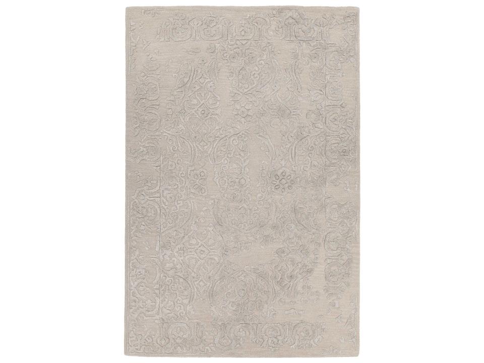 Xia Hand Tufted Wool and Viscose Area Rug in Pink Silver