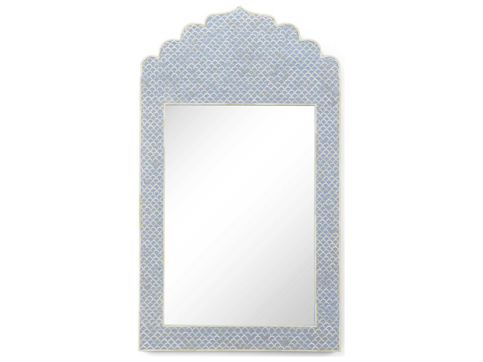 Crown Blue Rectangular Wall Mirror