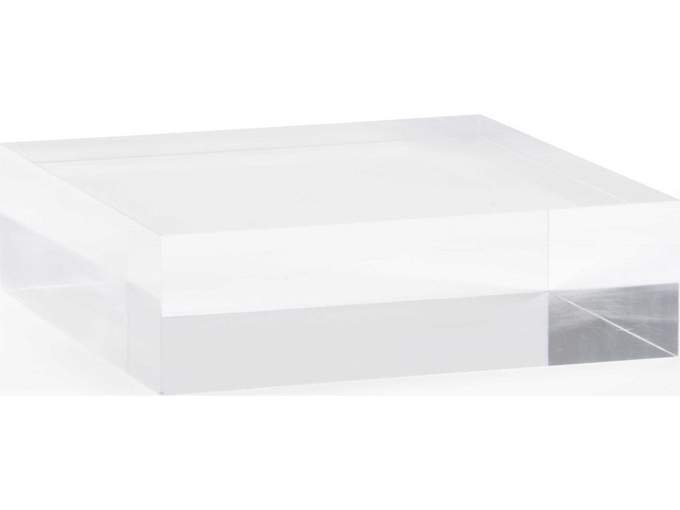 Medium Square Plinth Clear Acrylic Decorative Accent