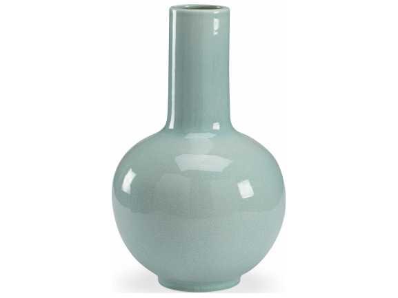 Wicker Celadon Glaze Vase 12-Inch Diameter