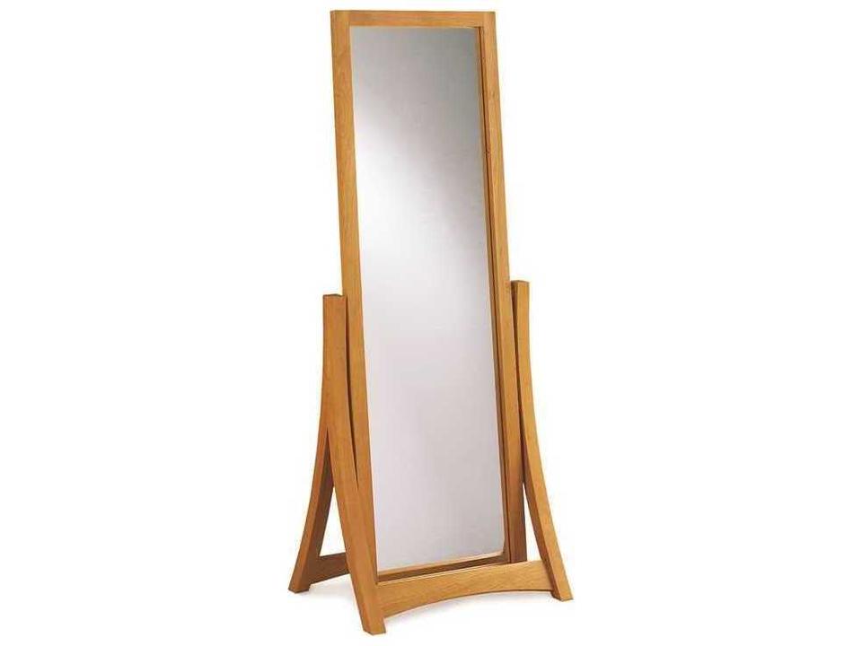 Furniture Berkeley Rectangular Floor Mirror in Natural Cherry