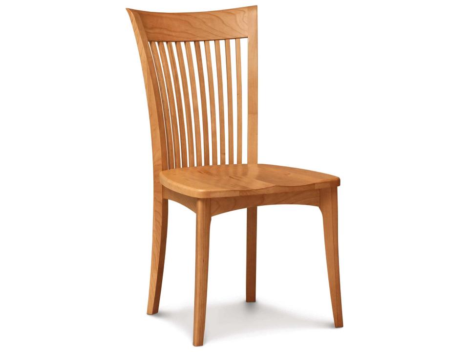 Sarah Upholstered Dining Side Chair Shaker Style Solid Cherry Wood