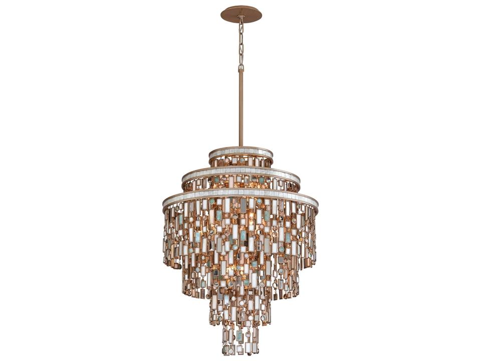Dolcetti 13-Light Chandelier in Champagne Leaf