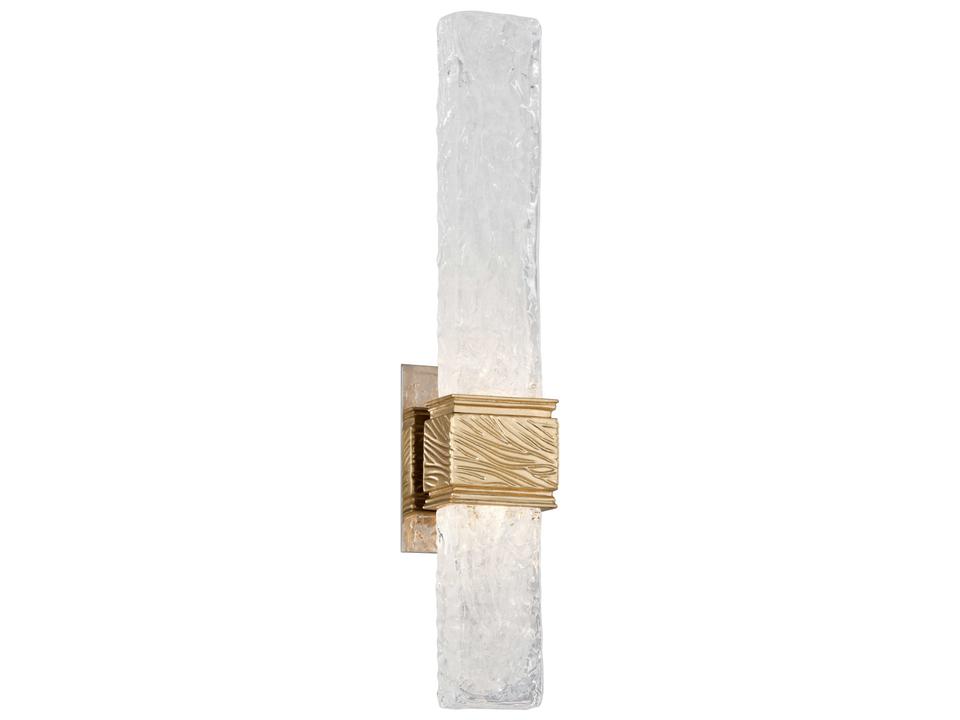 Freeze 2-Light LED Wall Sconce in Gold Leaf with Venetian Glass